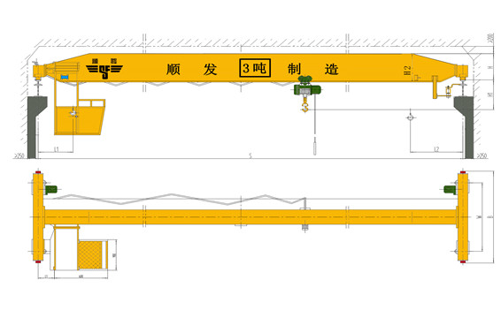 3噸單梁起重機(jī)技術(shù)參數(shù)及配置表